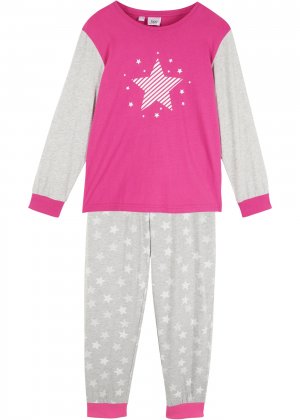 Пижама для девочки, 2 изд. bonprix. Цвет: ярко-розовый
