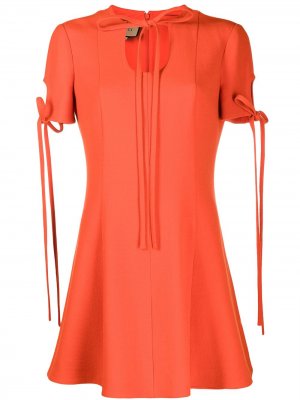 Платье мини с завязками Gucci. Цвет: оранжевый