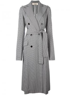 Длинное двубортное пальто Nina Ricci. Цвет: чёрный