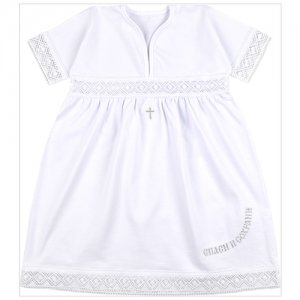 0371/3 Платье крестильное, 80 белый LEO. Цвет: белый