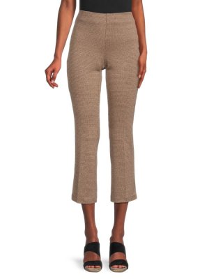 Текстурированные укороченные брюки , цвет Camel Saks Fifth Avenue