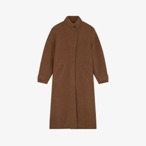 Пальто Vancouver с высоким воротником из смесовой шерсти Soeur, цвет chesnut SOEUR