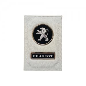 Обложка для автодокументов 1-6-417, белый Peugeot