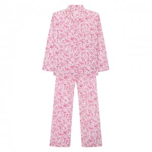 Хлопковая пижама Derek Rose. Цвет: розовый