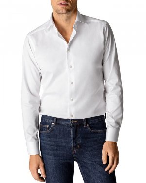 Классическая рубашка из фирменного твила Contemporary Fit Eton