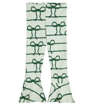 Расклешенные брюки с принтом из смесового хлопка , зеленый Mini Rodini