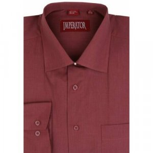 Рубашка , размер 48RU/M/182-188/40 ворот, бордовый Imperator. Цвет: бордовый