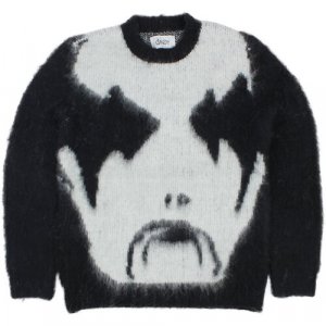 Свитер DAZE - Black Metal Face Sweater, размер S. Цвет: черный