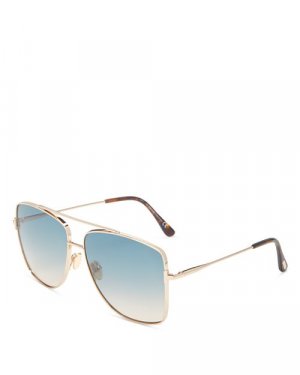Солнцезащитные очки-авиаторы Reggie Brow Bar, 61 мм , цвет Pink Tom Ford