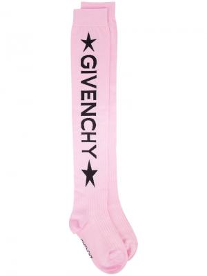 Носки с логотипом Givenchy. Цвет: розовый и фиолетовый