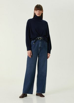 Синие широкие джинсовые брюки attu Loulou Studio. Цвет: синий