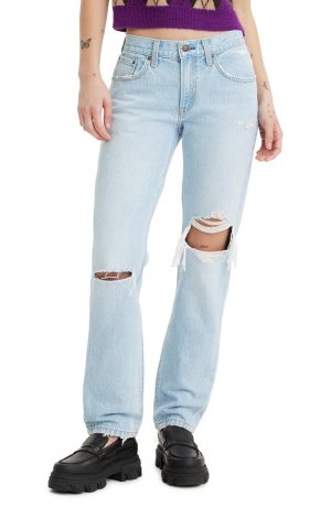 Рваные прямые джинсы со средней посадкой Middy LEVIS