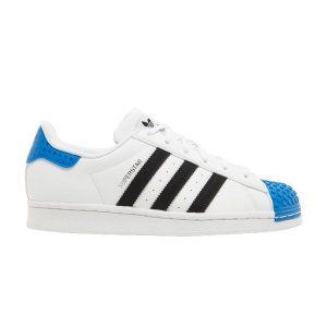 Adidas LEGO x Superstar J White Shock Blue Kids Sneakers Cloud-White Core-Black H03954