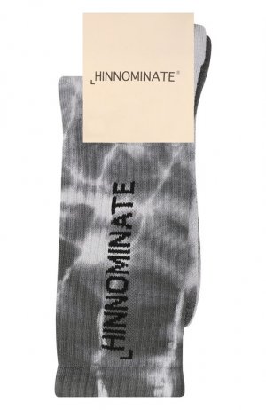 Хлопковые носки HINNOMINATE. Цвет: серый