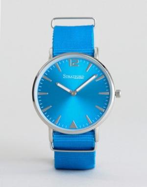 Наручные часы с парусиновым ремешком Stratford. Цвет: синий