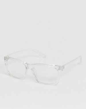 Квадратные солнцезащитные очки с прозрачной оправой SVNX-Очистить 7X