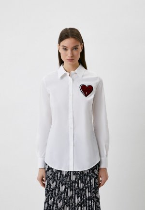 Рубашка Love Moschino. Цвет: белый