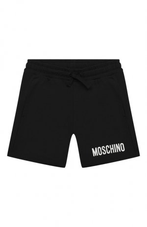 Хлопковые шорты Moschino. Цвет: чёрный