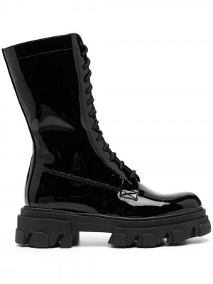 Ботинки в стиле милитари Chiara Ferragni. Цвет: черный
