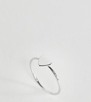 Серебряное кольцо с сердечком Monki. Цвет: серебряный