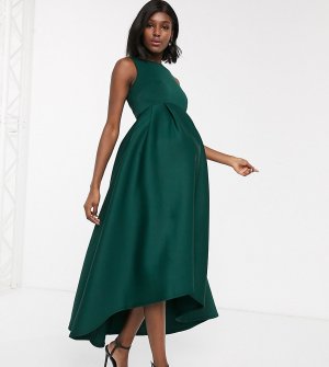 Зеленое платье миди для выпускного с асимметричным подолом -Зеленый True Violet Maternity