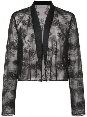 Кружевной пиджак Fleur Du Mal. Цвет: черный