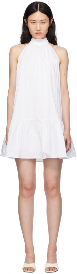 Белое мини-платье Marlowe Staud