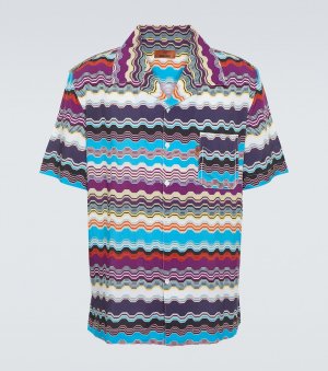 Рубашка с короткими рукавами и узором зигзаг , разноцветный Missoni