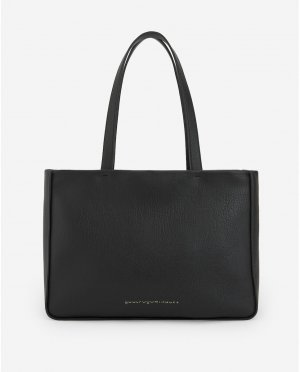 Черная сумка через плечо Shopper из переработанного материала , черный Adolfo Dominguez