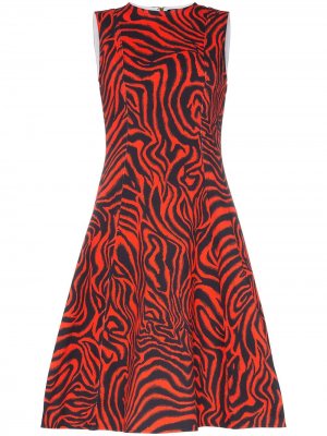 Платье миди без рукавов с принтом Calvin Klein 205W39nyc. Цвет: красный
