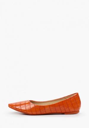 Балетки Ideal Shoes. Цвет: оранжевый