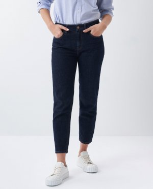 Женские укороченные прямые джинсы с высокой посадкой , синий Salsa Jeans