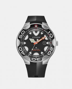Мужские часы Promaster Diver's BN0230-04E Eco-Drive, черные резиновые , черный Citizen