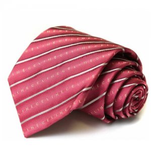 Стильный галстук в полоску 58322 Celine. Цвет: розовый