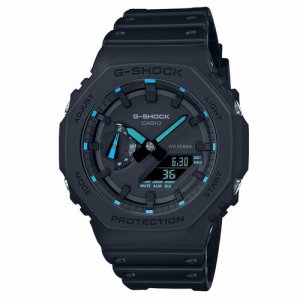 Наручные часы CASIO G-Shock GA-2100-1A2, синий, черный. Цвет: синий/черный