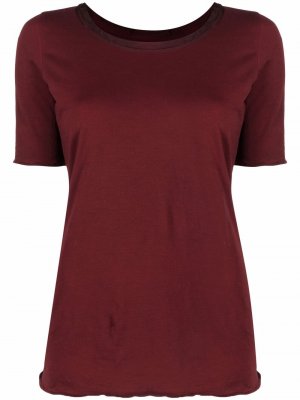Rolled-hem cotton T-Shirt Uma Wang. Цвет: красный