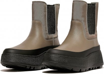 Ботинки Челси F-Mode Water-Resistant Flatform Chelsea Boots , цвет Minky Grey FitFlop