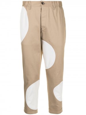 Укороченные брюки с принтом Ports V. Цвет: бежевый