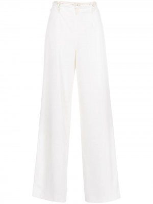 Rope-detail straight-leg trousers Dion Lee. Цвет: белый