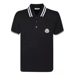 Футболка cotton polo shirt , черный Moncler
