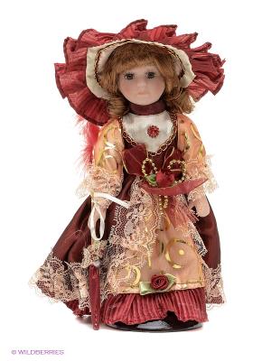 Кукла фарфоровая Наина Angel Collection. Цвет: бордовый