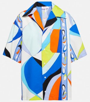 Рубашка из хлопка с принтом PUCCI, разноцветный Pucci
