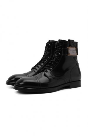 Кожаные ботинки Michelangelo Dolce & Gabbana. Цвет: чёрный