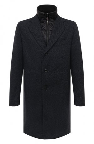 Утепленное пальто Windsor. Цвет: синий