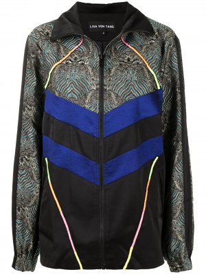 Спортивная куртка с вышивкой Lisa Von Tang. Цвет: разноцветный