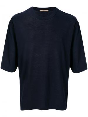 Однотонная футболка Nuur. Цвет: синий