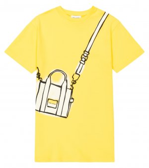 Платье-футболка из хлопка trompe l'œil , желтый Marc Jacobs