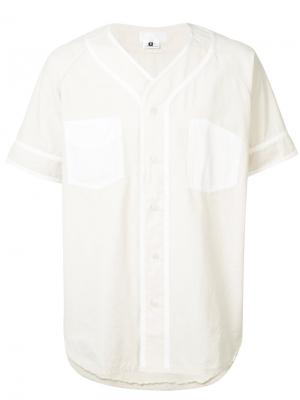 Рубашка с контрастной окантовкой Ganryu. Цвет: телесный