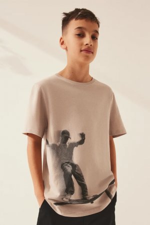 Упаковка из 5 хлопковых футболок , бежевый H&M