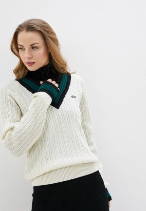 Пуловер Lacoste. Цвет: белый